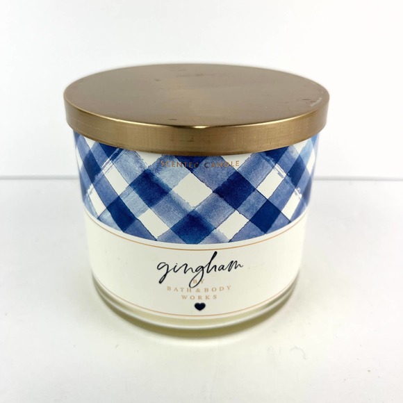 Bath & Body Works | Accents | Bath And Body Works Gingham 3 Wick Candle ...